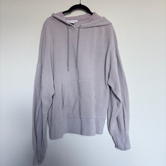 Athleta Balance Waffle Hoodie Gray XL Loungewear cozycore cabincore minimalist - Picture 9 of 11